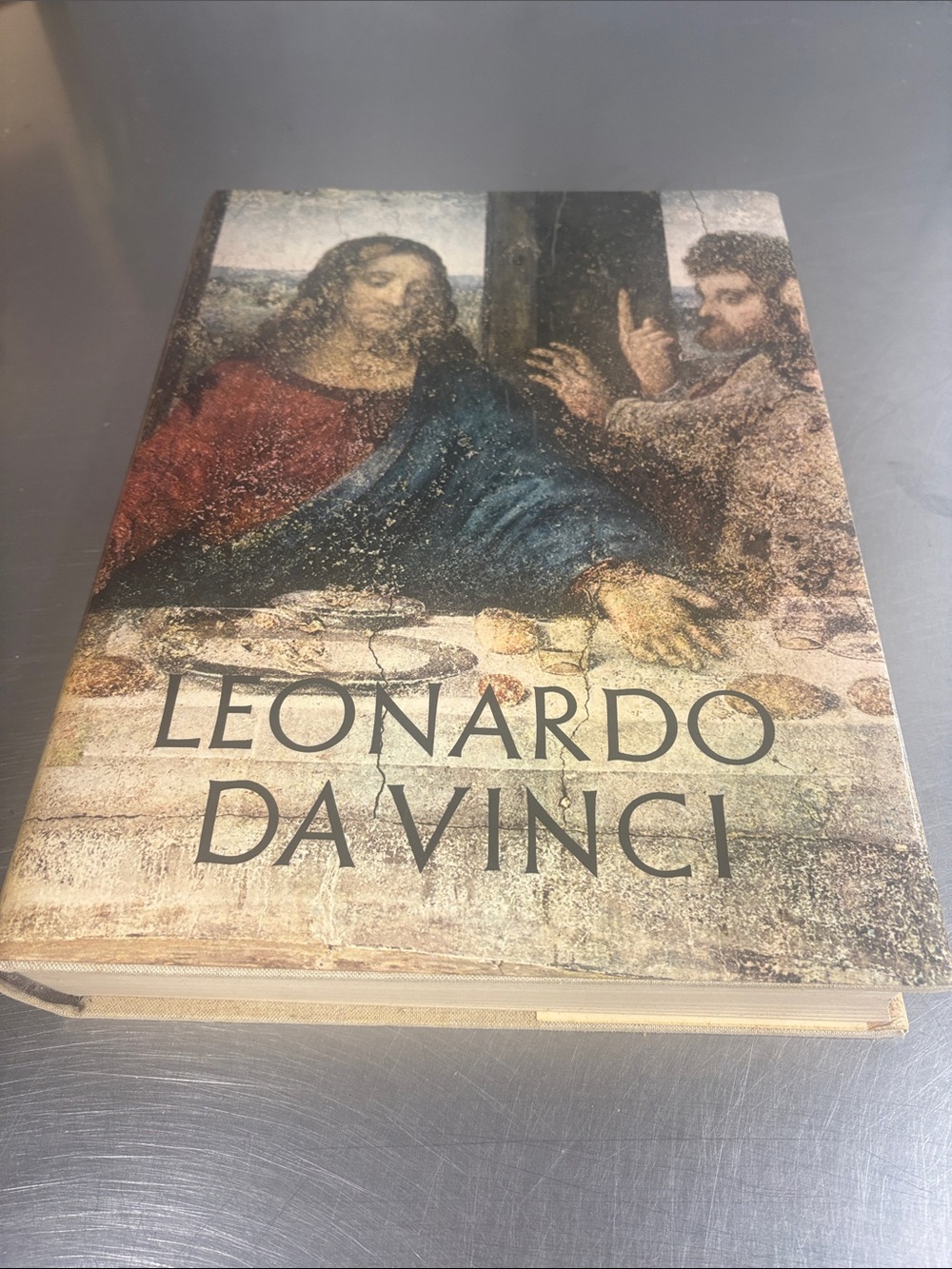 Leonardo Da Vinci Decorative Hardcover Book - Blue & Red